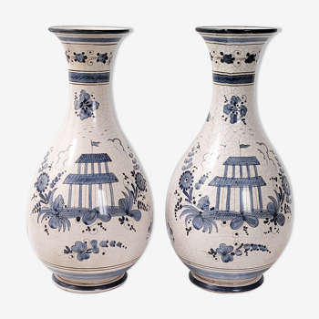 Pair of vintage Vases Maioliche Deruta