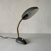 Lampe de bureau en métal gris du milieu du siècle, années 1960, Allemagne