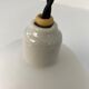 Pair of old pendant lamps in vintage opaline 14cm