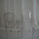 Pair of stackable chairs Victoria Ghost by Philippe Starck, Kartell