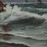 Tableau "Fishing Memory" signed L. Henry – late 19th century