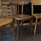 Series of 4 Bistro chairs dismatched Baumann and Fischel