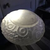 Art deco molded glass candy box / powder box - kr