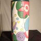 Vase en céramique vintage décor relief