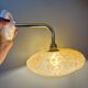Antique wall lamp with yellow Clichy glass shade