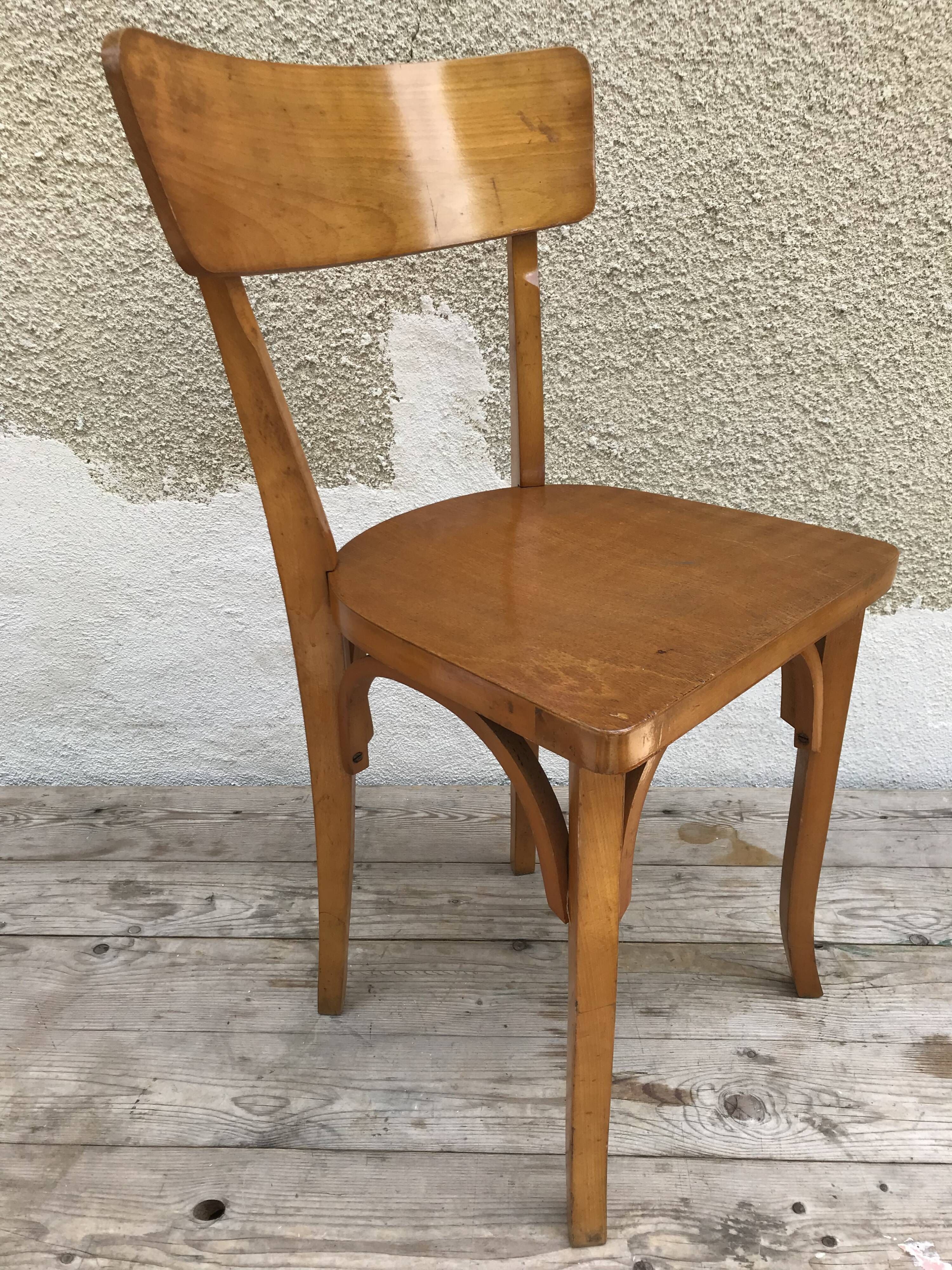 Pair of old bistro chairs 70s Vintage