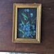 Petit cadre tableau bouquet de myosotis