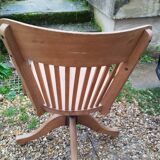 Fauteuil de bureau en bois ancien