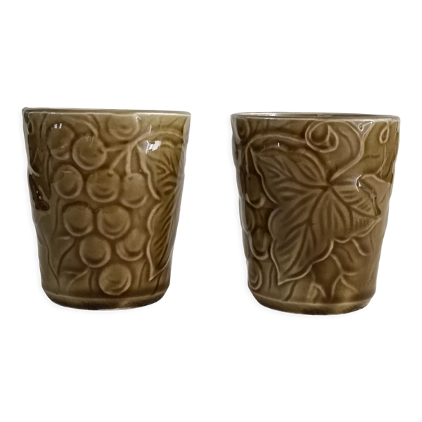 2 gobelets Sarreguemines