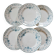Set 6 iron earth flat plates Choisy le Roi Cyclamen