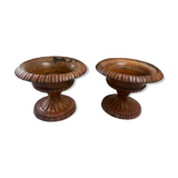 Set of 2 small cast iron Medicis