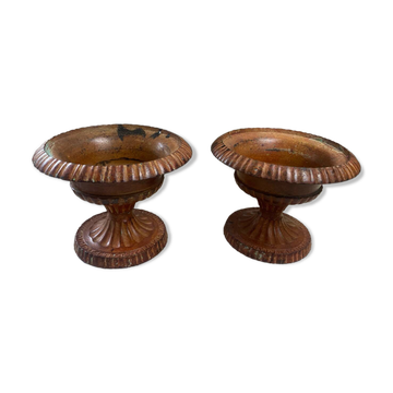 Set of 2 small cast iron Medicis