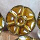 Set of 8 Gien oyster plates, magnificent vintage service.