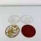 4 coasters in Mithé Espelt style, cloisonné enamels