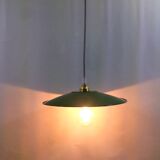 Green enamelled sheet metal hanging lamp