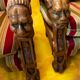 Pair of Spanish Renaissance Style Armchairs - Carved Solid Wood Years