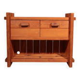 Cabinet en pin brutaliste scandinave par Hans Frydendal