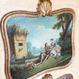 Fireplace trumeau mirror, gilded