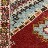 Vintage moroccan rug 157x109 cm tazenacht berber atlas, tribal, red , blue