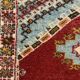 Tapis marocain vintage 157x109 cm tazenacht berber atlas, tribal, rouge, bleu