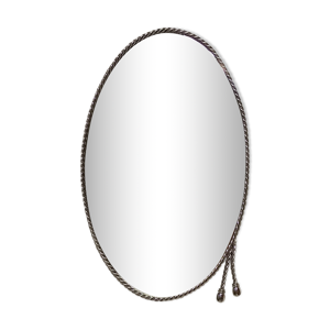 Miroir ovale chromé,