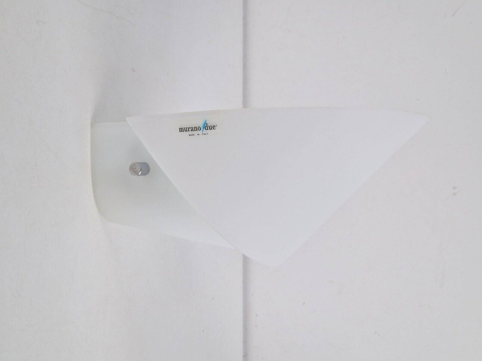 Vintage Glass Pinna Wall Lamp by Federico Codato for Murano Due, Italy, 1990s