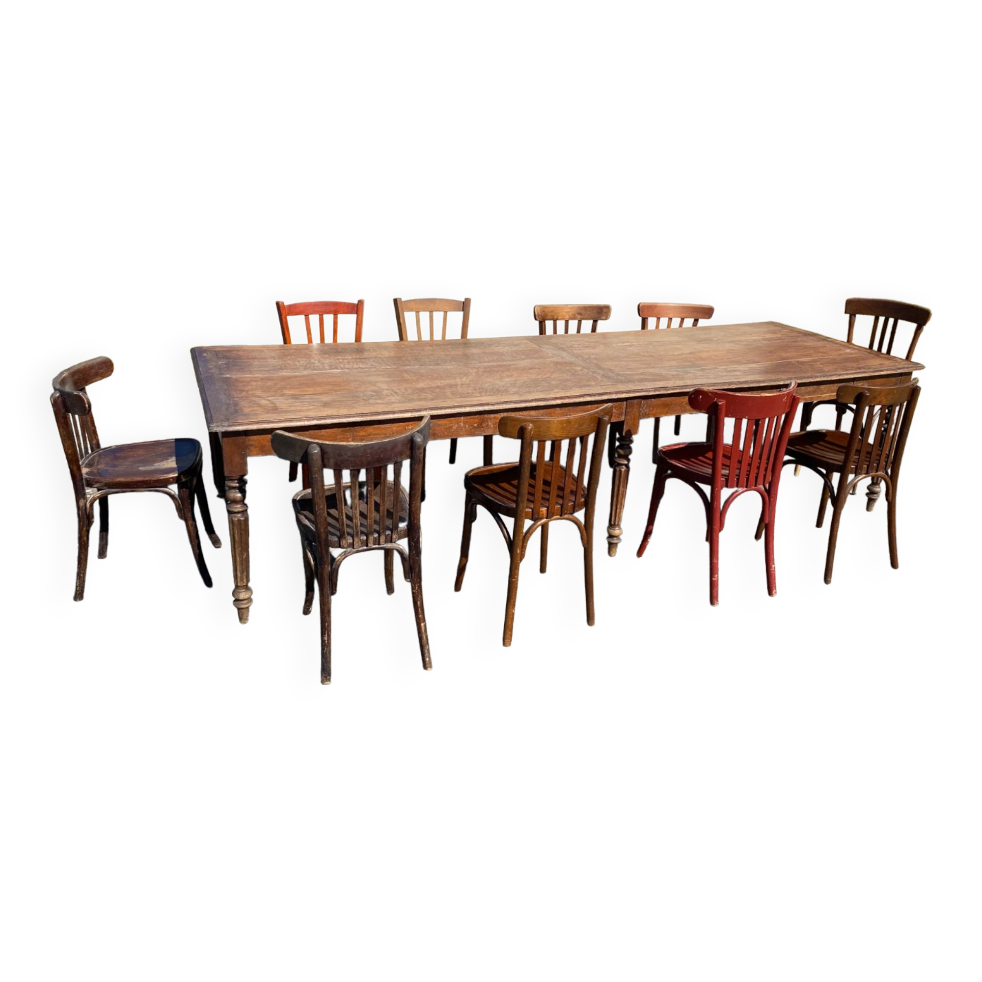 Draper table and its 10 chairs