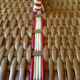 Basket wicker and scoubidou circa 1950