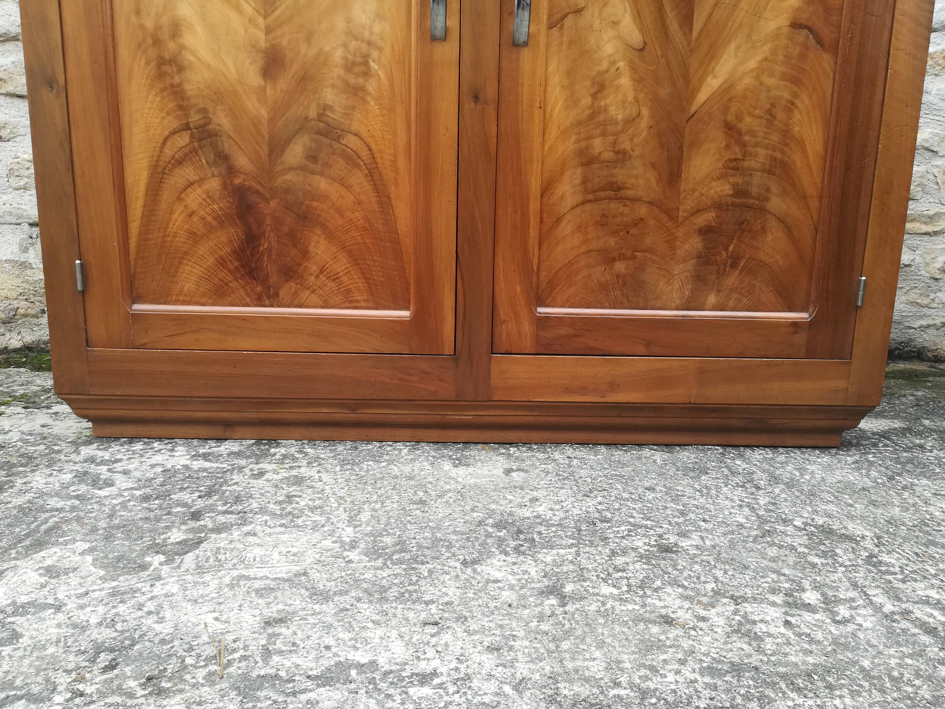 Asymmetric solid walnut buffet