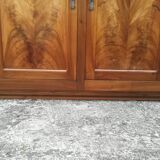 Asymmetric solid walnut buffet