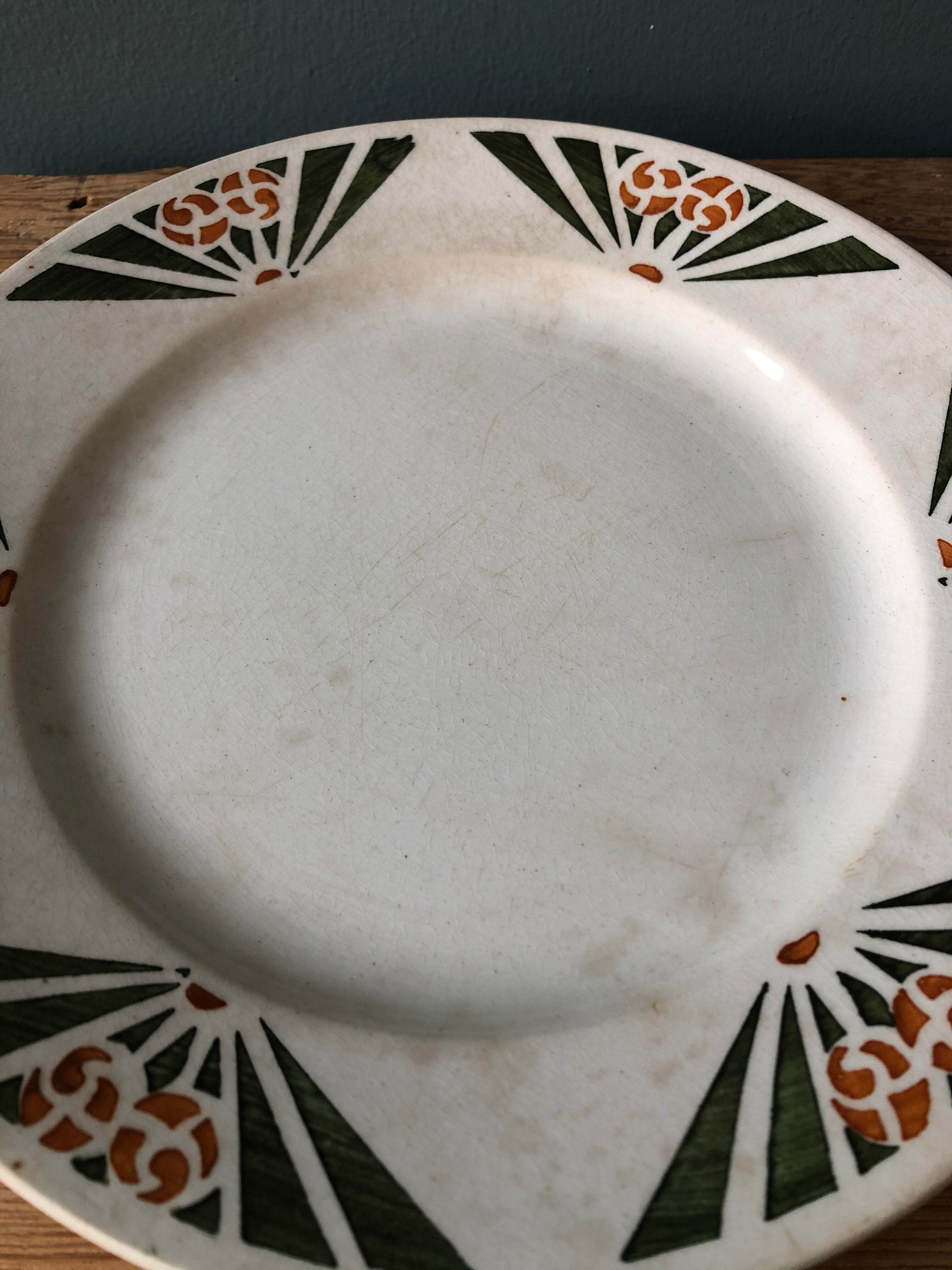 Lot of 5 plates Art Deco Labrut Brothers Tours 1930s