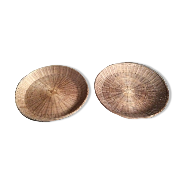 Set de 2 corbeilles en osier