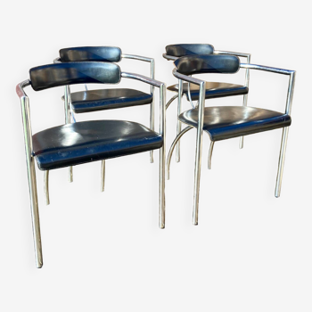 Série de 4 fauteuils vintage