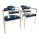 Series of 4 vintage armchairs