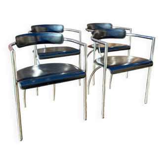 Series of 4 vintage armchairs