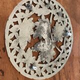 Silver metal table mat