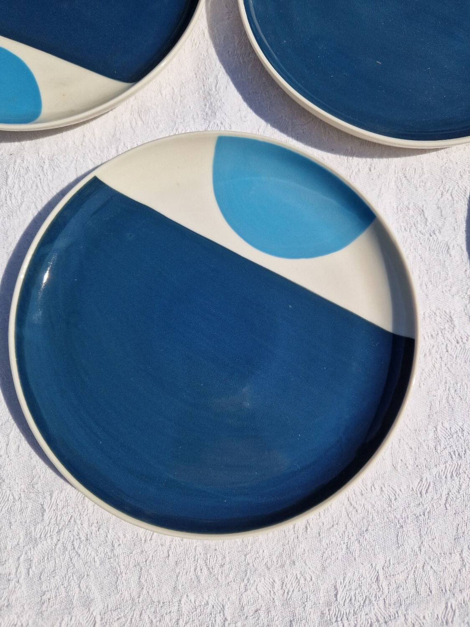 Set of 8 Plates and 2 Bowls Julie Goodwin Habitat Longitude Blue Stoneware Style