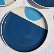 Set of 8 Plates and 2 Bowls Julie Goodwin Habitat Longitude Blue Stoneware Style