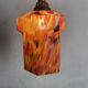 Retro suspension lampshade in speckled glass
