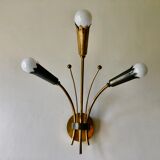 Wall lamp brass and gray metal 1950