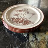 Set of four Japanese plates circa the 1970s numbered stamped dimension: diameter 21