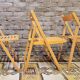 Set of 4 vintage mismatched folding chairs
