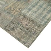 Hand-knotted oriental vintage 175 cm x 245 cm grey patchwork carpet