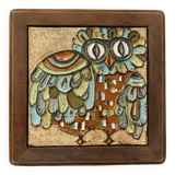 Ceramic and wood plaque frame