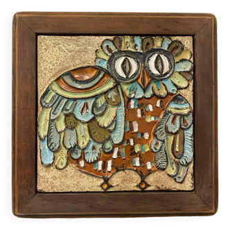 Ceramic and wood plaque frame