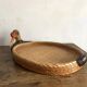 Bird woven bamboo tray