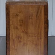 Walnut Burr buffet with drawers and wheels, part of a set.