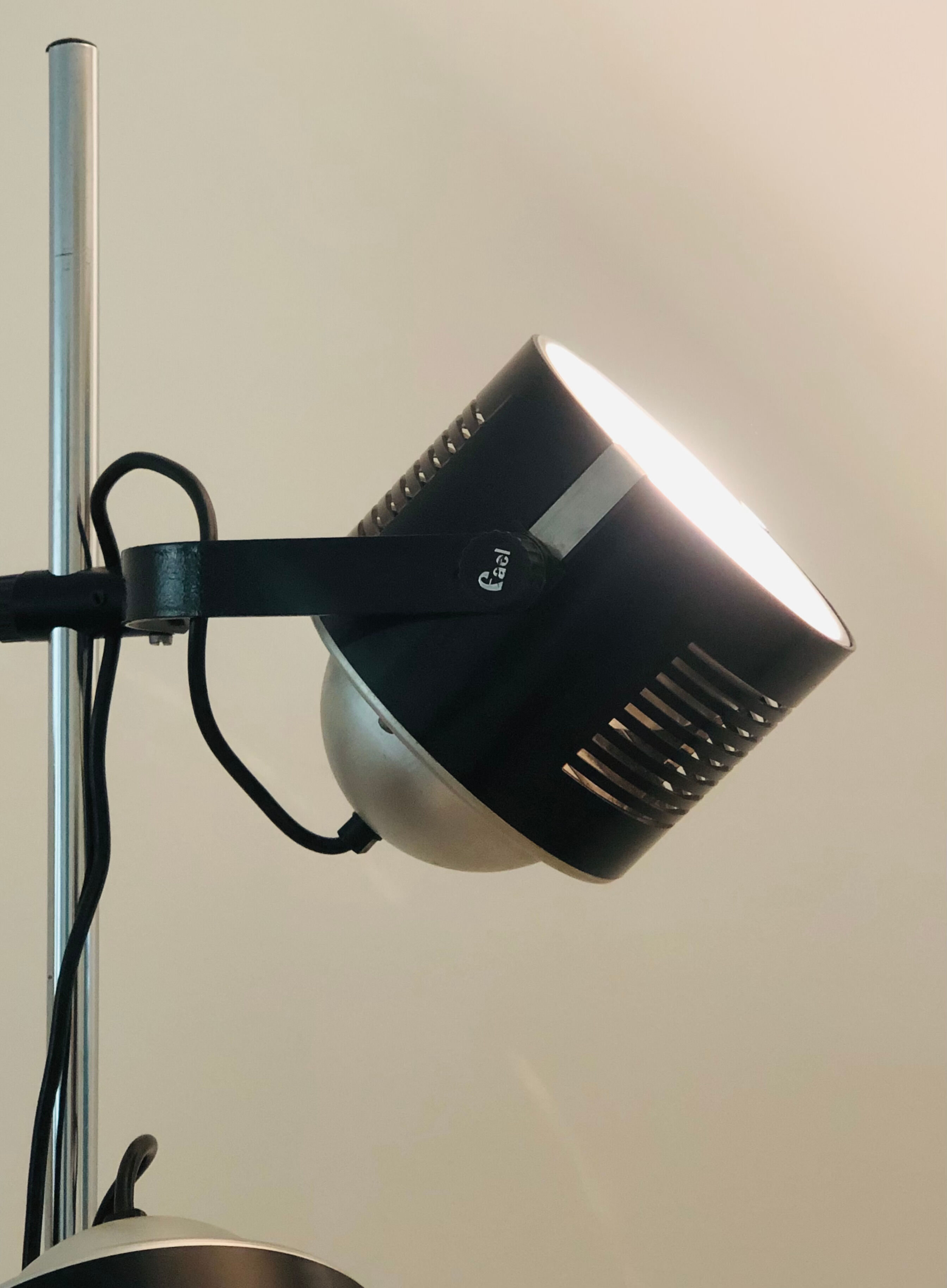 Floor lamp two spots of FAEL Luce, Italy 70s