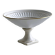 Footed bowl, earthenware compote dish, Flora Plateel Gouda Holland