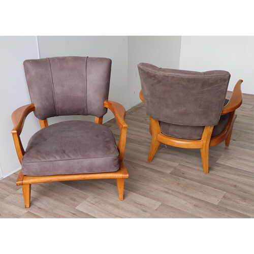 Paire de fauteuils vintage par Etienne Henri Martin pour Steiner 1950